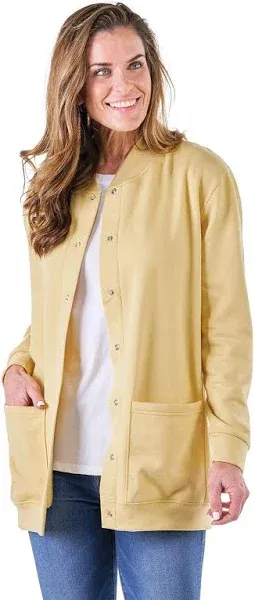 Catalog Classics Women's Snap-Front Fleece Cardigan