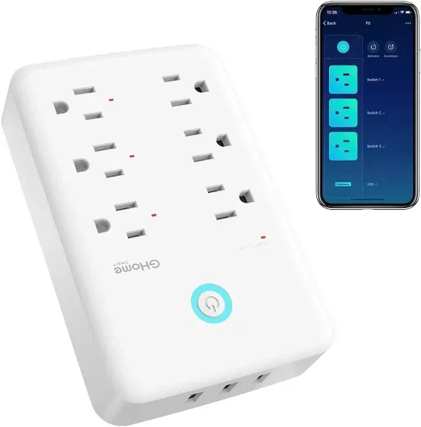 GHome Smart Plug Outlet Extender Surge Protector