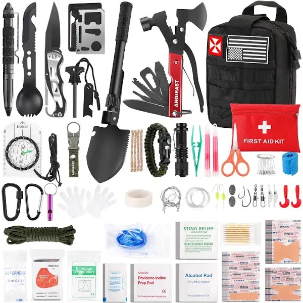 Factory Selling Travel Tactical Emergency Survival Kit Bag Camping Trauma Survival First Aid Equipment Kit With Medical Supplies