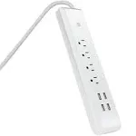 Feit Electric Smart Power Strip, Smart Plugs Work with Alexa and Google Home, No hub Required, 4 Sockets, 4 USB Ports, Remote Control from Anywhere, 15 Amp, Indoor Smart Powerstrip, POWERSTRIP/WiFi