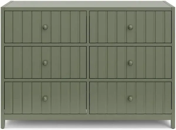 Graco Teddi 6 Drawer Nursery Double Dresser, Olive