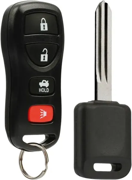 Car Key Fob Keyless Entry Remote with Ignition Key fits Nissan, Infiniti (KBRASTU15 3-Btn)