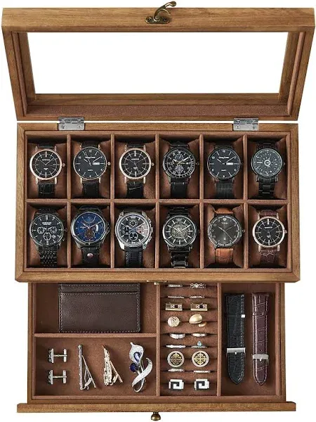 SONGMICS 12-Slot Watch Box