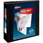 Avery Heavy-Duty Non Stick View Binder w/Slant Rings, 3" Cap, Black