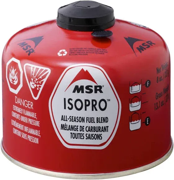 MSR IsoPro All-Season Fuel Compact Hiking Camping Canister 13.1 Oz 8 Oz NEW