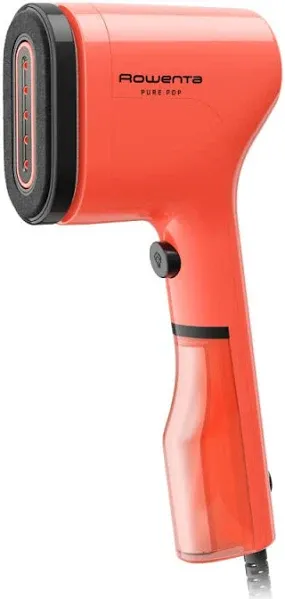 Rowenta PurePop Handheld Steamer for Clothes, 15 Second Heat Up, Travel, Garment Steamer, Red Coral, DR2022U1