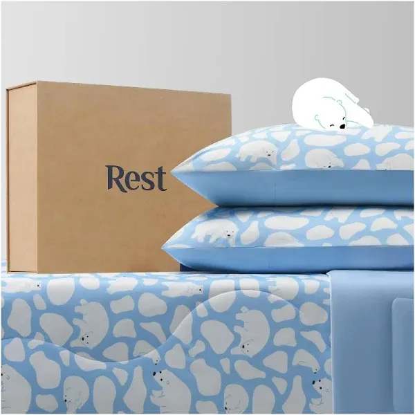 REST Evercool Cooling Youth Comforter Set 3-Piece 2 Pillow Cases 49x69&#034;