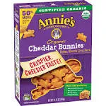 Annie's Baked Snack Crackers, Organic, Cheddar Bunnies - 11.25 oz