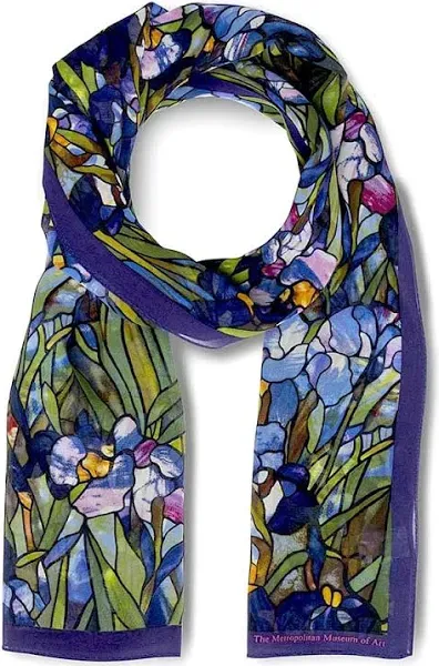 Met Museum Louis C. Tiffany Iris Silk Scarf