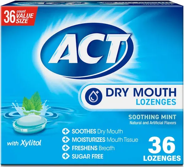 ACT Total Care Dry Mouth Mint Lozenges 18ct