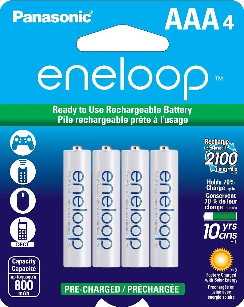 Panasonic Eneloop AAA 800mah Rechargeable Batteries