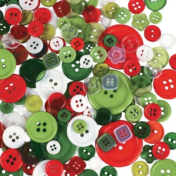 Plastic Christmas Bag of Buttons