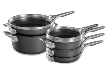 Calphalon Premier Space-Saving Hard-Anodized Nonstick Cookware Set