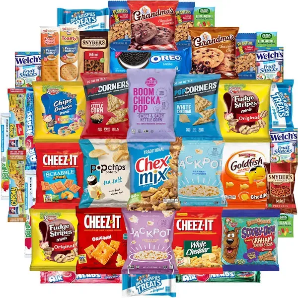 Snack Box Variety Pack 40 Count Candy Gift Basket