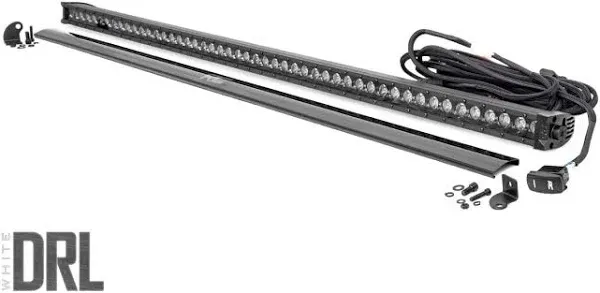 Rough Country Black Series 50 Inch Straight CREE LED Light Bar Single Row with Cool White DRL