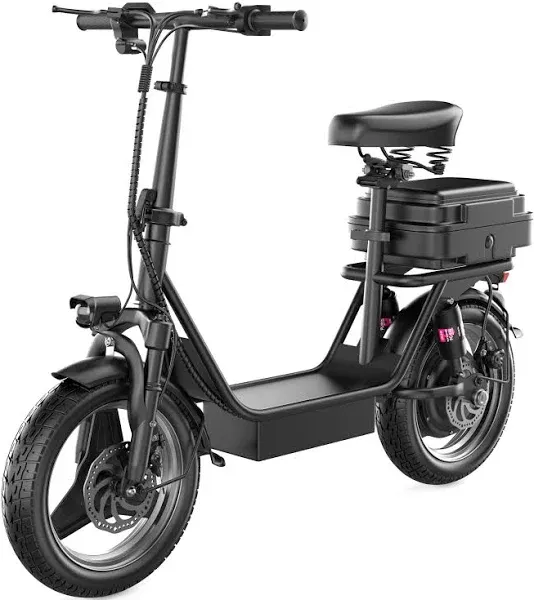 AZHAR Electric Scooter Adults, Electric Scooter with Seat, 500W Motor, Up to 25 MPH and 20/30 Miles Long Range, 36V 13A/48V 15A Battery, 14" Pneumatic Tire, UL 2272 Certified