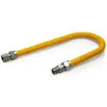 Gas Connector Yellow Coated Stainless Steel OD Flexible Gas Hose Connector for Gas