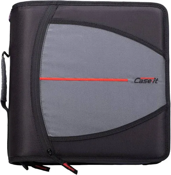  3&#034; O-Ring Mighty Zip Tab Zipper Binder w/ 5 Tabs,Expanding File Folder &amp; Handle