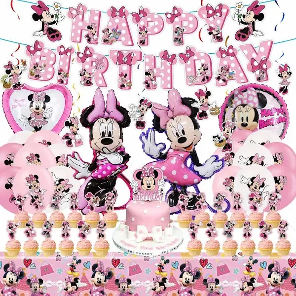 Pink Birthday Party Decorations Party Balloons, Pink Party Supplies Include B...