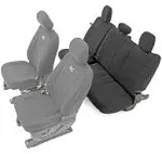 2015 F150 Rough Country Neoprene Front Seat Covers; Black F-150 91016