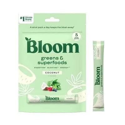 BLOOM NUTRITION Greens and Superfoods Powder - Coconut - 1.09oz