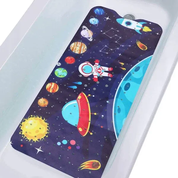 Baby Bath Mat for Tub Kids Non Slip Bathtub Mats Baby Extra Long 40X16 Inch Bathroom Toddler Anti Slip Shower Mat with Suction Cups & Drain Holes,Machine Washable,Whale