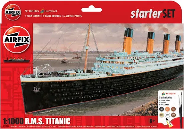 Airfix RMS Titanic 1:1000 Ship Plastic Model Kit Large Starter Gift Set A55314