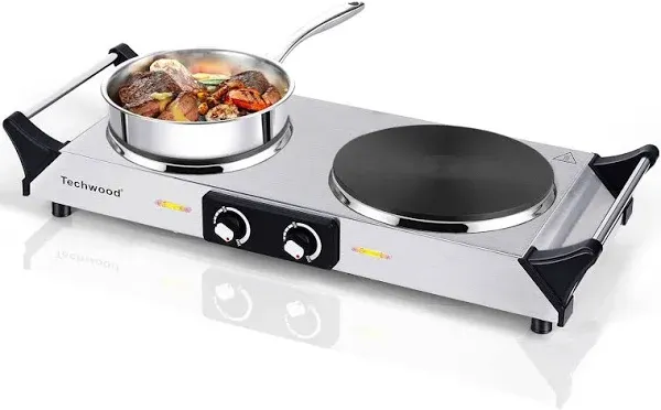 Hot Plate, Techwood 1800W Portable Electric Stove for Cooking Countertop Dual...