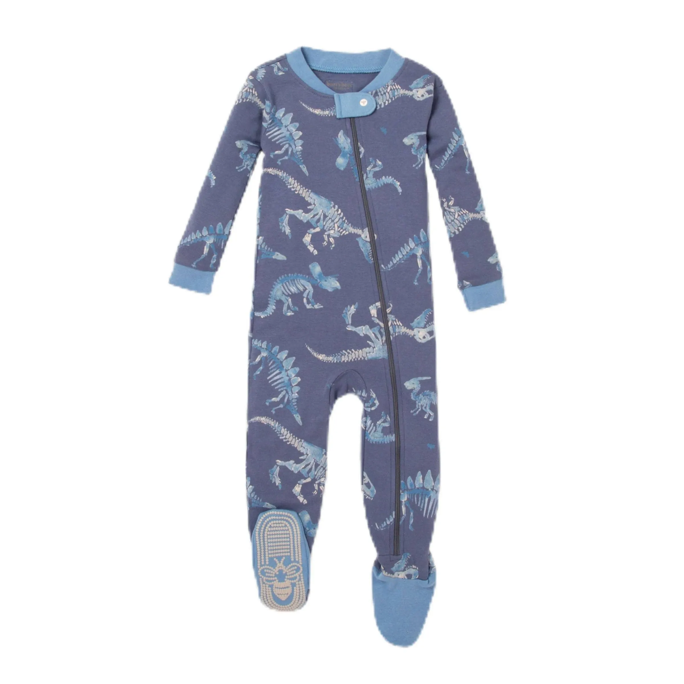 Burt's Bees Baby Boys' Pajamas, Zip-Front Non-Slip Footed Sleeper, Organic Cotton