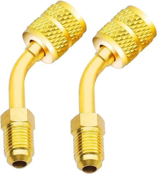 High R410A Adapter 2 Straight Adapter &amp; 2 Angled Adapter Brass Made