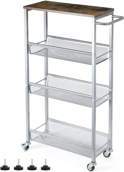 4 Tier Slim Storage Cart