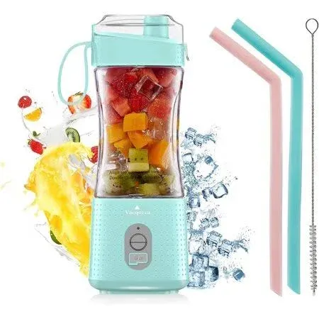 Vaeqozva Portable Blender Usb Rechargeable Personal Mixer Fruit Mini Blender For Smoothie