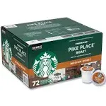 Starbucks Pike Place Coffee K-Cups, 72/Carton