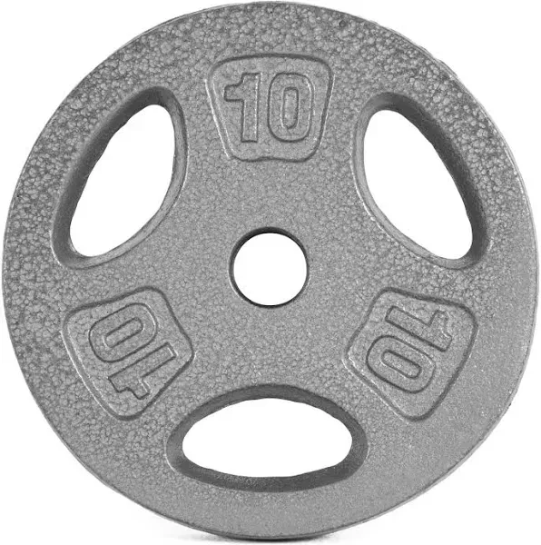 Single Barbell Plate Standard Weightlifting Plate, 10 lbs, 1-inch Hole