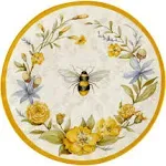 Certified International Bee Sweet Set of 6 Dinner Plates ,Multi