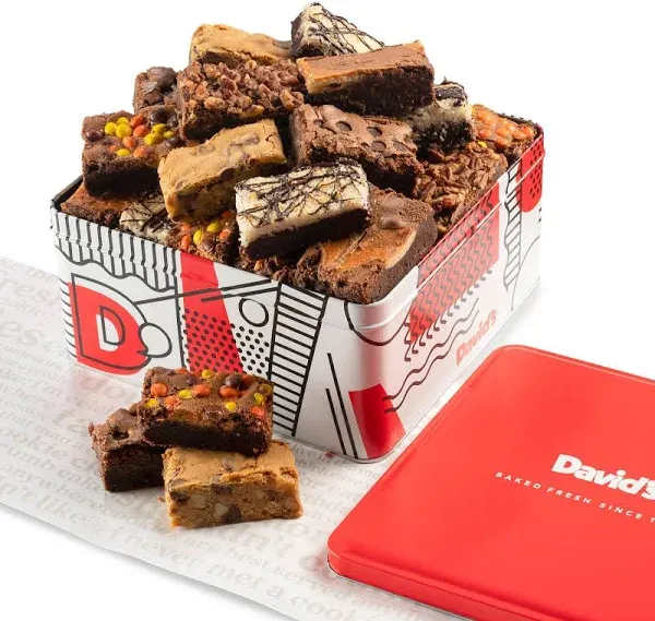 David's Cookies Assorted Brownies Gift Tin