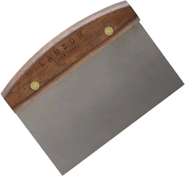 Lamson 4" x 6" Dough (Bench) Scraper with Walnut Handle