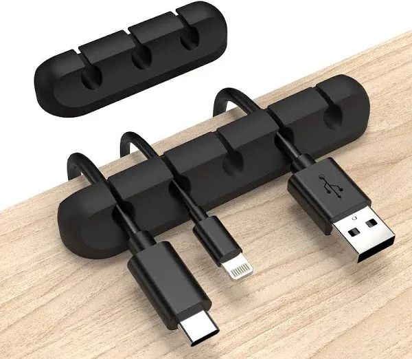 inchor Cord Organizer, Cable Clips Cord Holder, Cable Management USB Cable Power Black