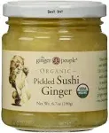 Organic Pickled Sushi Ginger, 6.70-Ounce Glass Bottle