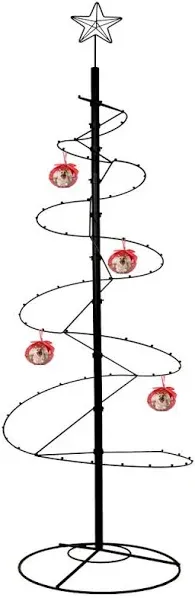 84 Inch Metal Christmas Tree Spiral Wrought Iron Ornament Display Stand Free Shipping