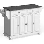 Alexandria Stainless Steel Top Full Size Kitchen Island/Cart