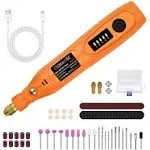 GOXAWEE Mini Cordless Rotary Tool Kit with 105pcs Accessories, USB Charging 5-Speed 18000rpm Multi-Purpose Art Craft Tool with 3.7V Li-ion Battery for Handmade Crafting and DIY Creations