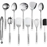 maphyton cooking utensil set 11 pcs stainless steel kitchen utensil set