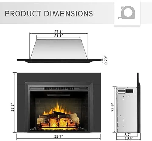 LegendFlame Carl Electric Fireplace Insert