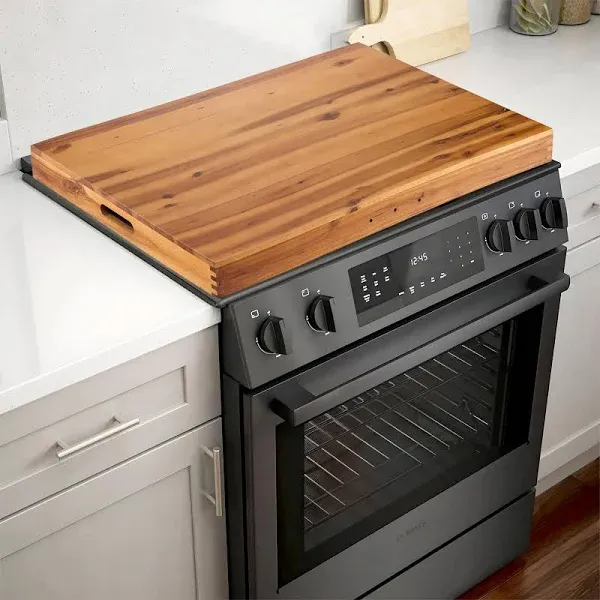 Acacia Noodle Board for Gas Stovetop - Wood Stove Top Covers for Electric Stove - Stove Top Covers for Gas Burners - Wooden Kitchen Sink Cover for Counter Space & Decorative Tray (30" x 22")