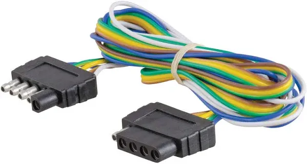 Curt 5-Way Flat Connector Plug and Socket with 72" Wires