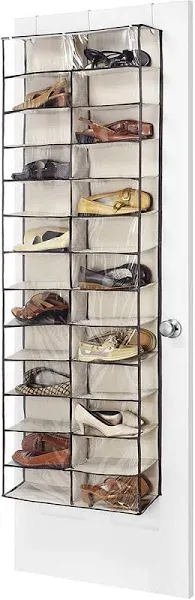 Whitmor 63 in. H 26-Pair Brown Fabric Hanging Shoe Organizer 64704457