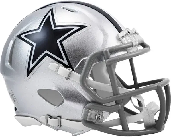 Dallas Cowboys Riddell Speed Silver NFL Football Mini Helmet New in box