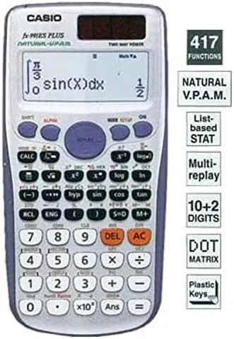 Casio FX-991ES Plus 2nd Edition Black Scientific Calculator with 417 Functions