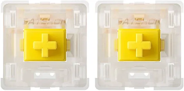 kutethy Gateron Milky Yellow Pro V2 Switches, Pre-lubed Linear 5 pin for All MX Mechanical Keyboard (90PCS, Milky Yellow Pro)